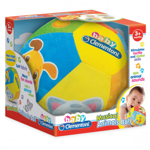 Baby Clementoni Μαλακή μπάλα με ζωάκια