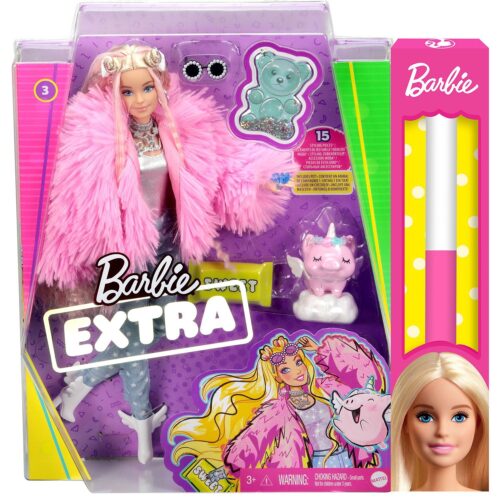 Παιχνιδολαμπάδα Barbie Extra Fluffy Pink Jacket - GRN28