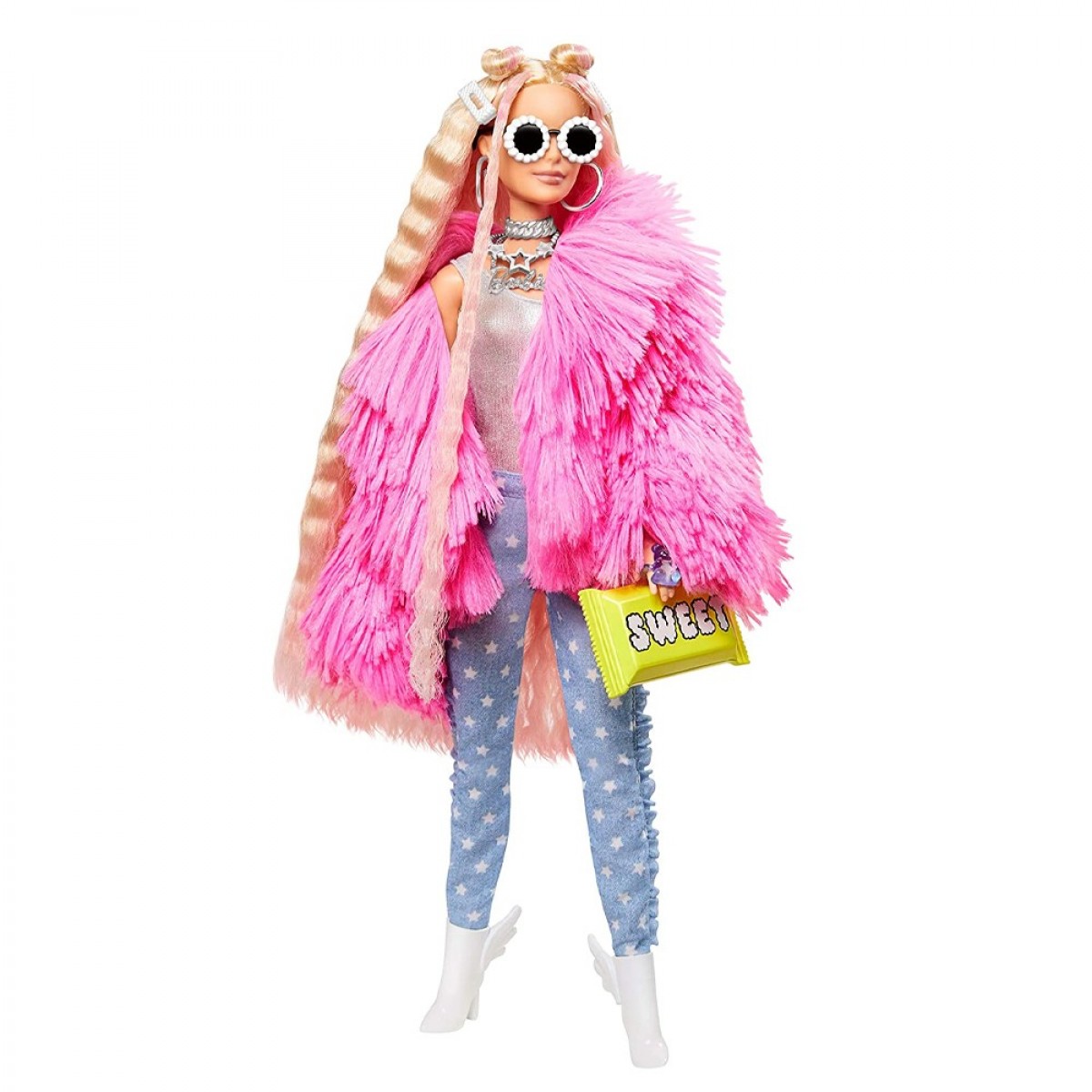 Παιχνιδολαμπάδα Barbie Extra Fluffy Pink Jacket - GRN28 - Image 2