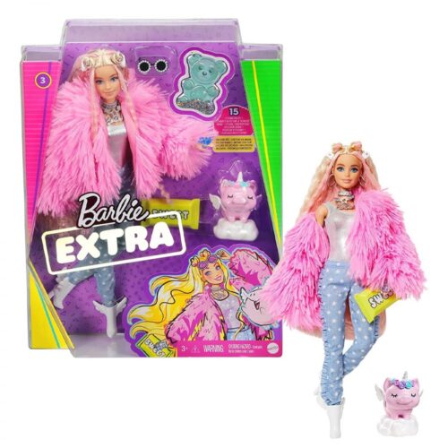 Παιχνιδολαμπάδα Barbie Extra Fluffy Pink Jacket - GRN28 - Image 3