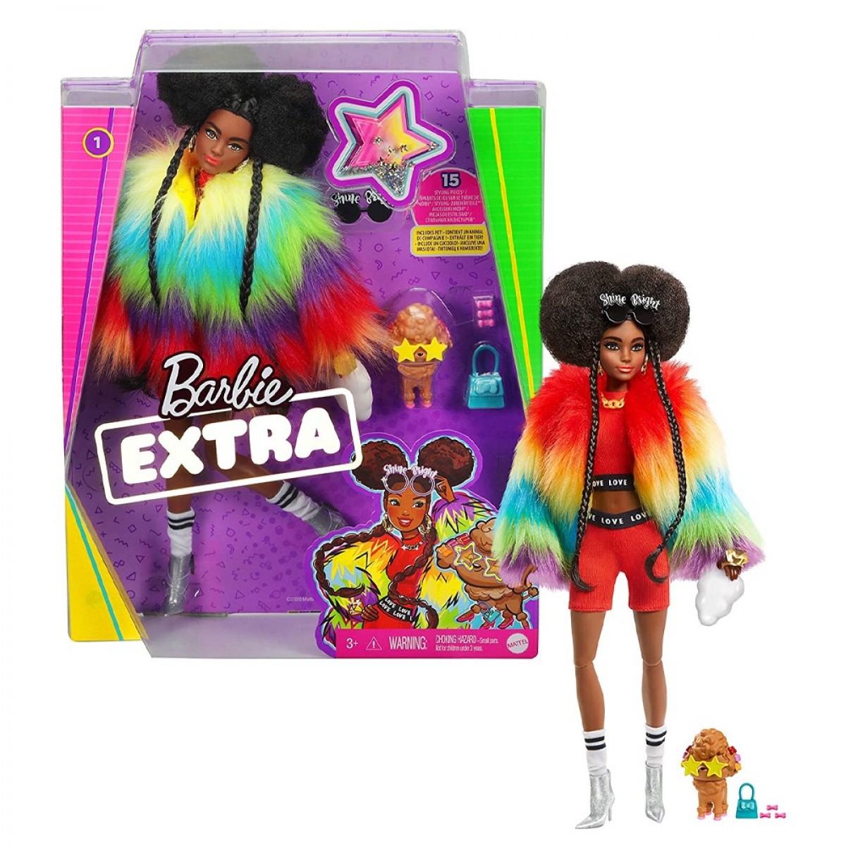 Παιχνιδολαμπάδα - Barbie Extra Rainbow Coat - GVR04 - Image 3