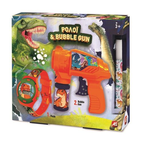 Λαμπάδα Ρολόι και Bubble Gun Δεινόσαυρος 1500-15731 - Image 3