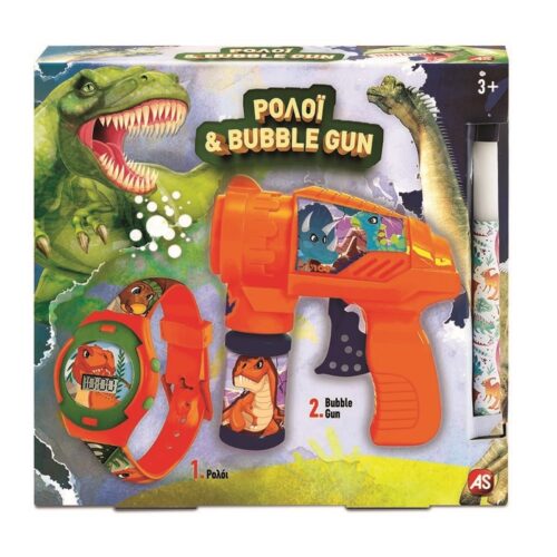 Λαμπάδα Ρολόι και Bubble Gun Δεινόσαυρος 1500-15731