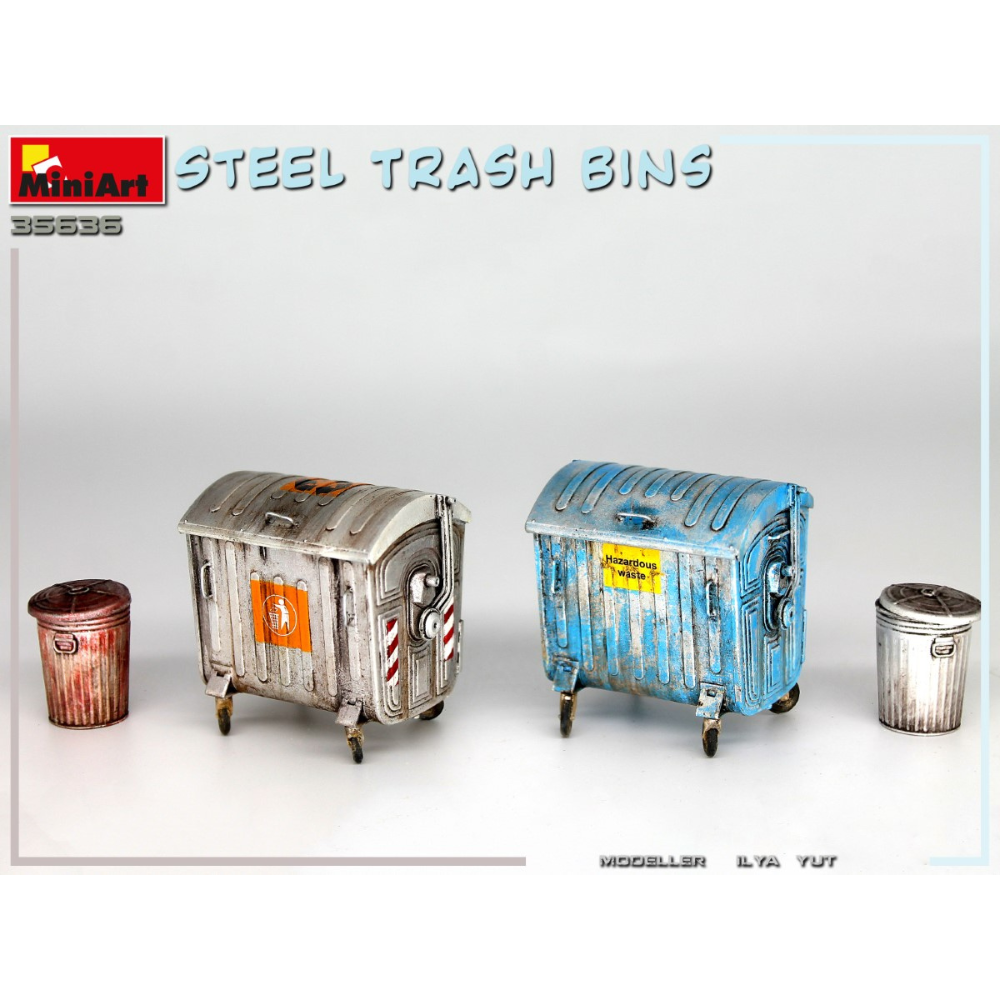 Steel Trash Bins 1:35 - Image 2