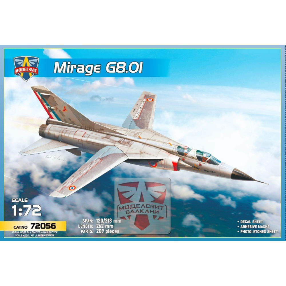 Συναρμολογούμενο Μοντέλο Mirage G8.01 Experimental 1:72