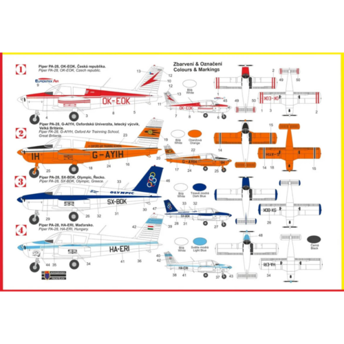 Συναρμολογούμενο Αεροπλάνο Piper PA-28 Cherokee 140 Over Europe 1 1:72