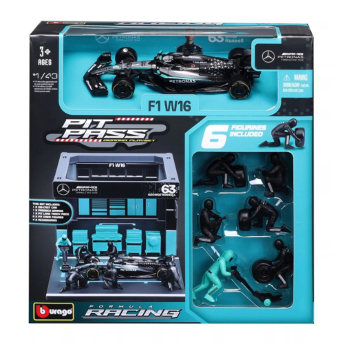 Bburago - Formula 1 AMG W16 Pit Pass G. Russell 1:43 (18-38458)