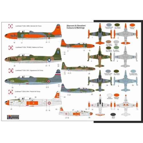 Alternative view of T-33A Shooting Star "Over Europe" 1:72